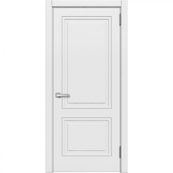 Дверное полотно Loyard Париж софт айс белый глухое эмалит 800х2000 мм