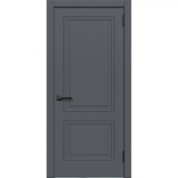 Дверное полотно Loyard Париж софт графит серый глухое эмалит 800х2000 мм